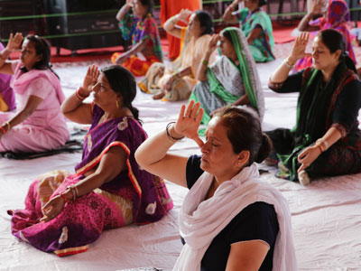 Yoga camp by djjs at simhasth ujjain kumbh