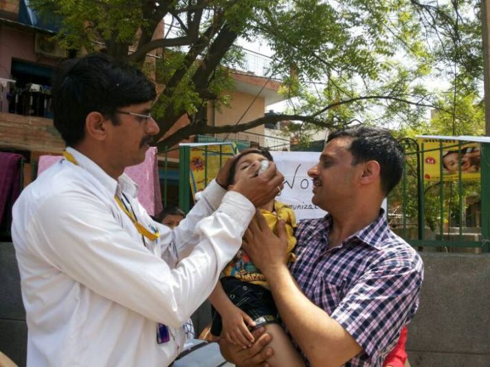 Aarogya organized Polio vaccination camp marking World Immunization Week 2014