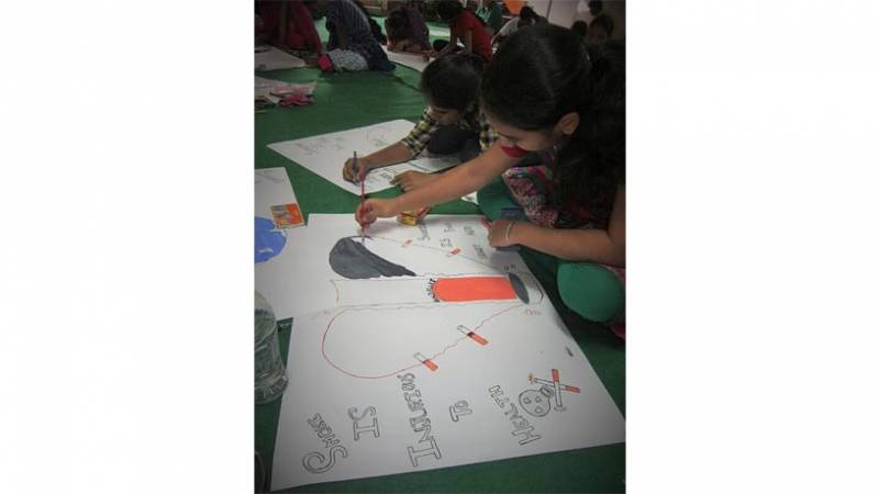 BODH | Students at Jaipur, Rajasthan painted their canvas, this time, for Awareness Generation and not for Fun