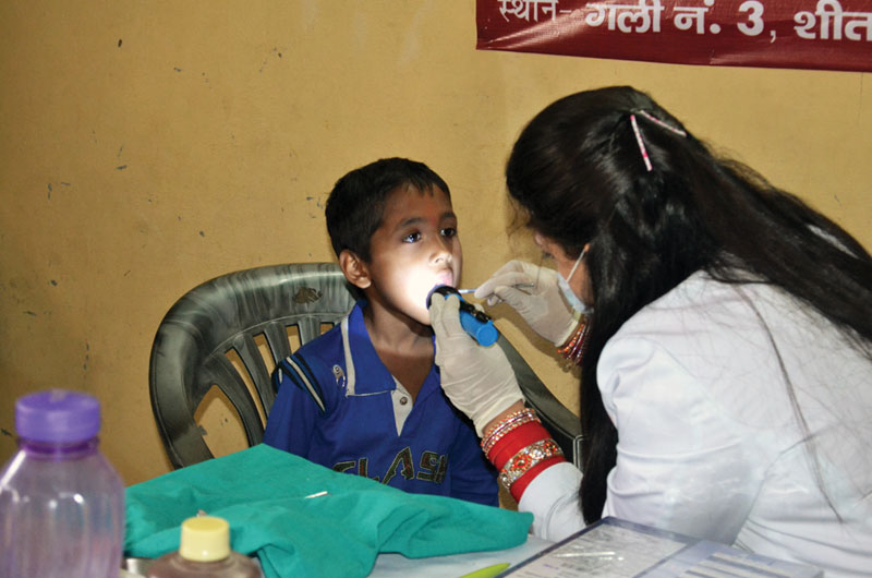Dental checkup held at Manthan SVK - Gurgaon, Haryana