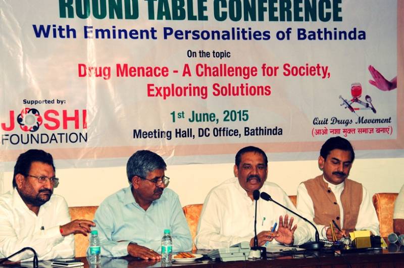 Sh. Vijay Sampla, Union MOS for Social Justice and Empowerment appreciated the contribution of DJJS for Drug De-addiction in Punjab during the conference held at Bhatinda