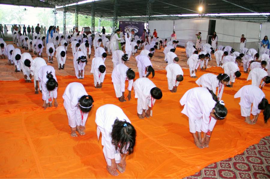 Active yoga session on the First International Yoga Day and profound love for animals, Manthanites get attuned to a complete package
