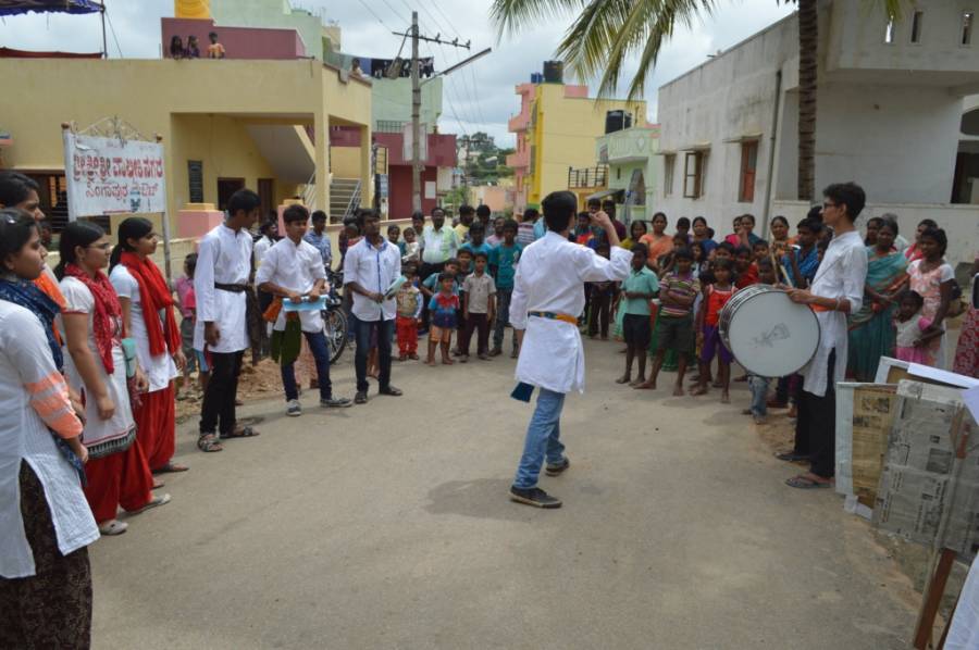 DJJS Bangalore throbbed Kuvempunagar community of the city with rigorous awareness on gender issues through an enthralling street play and survey