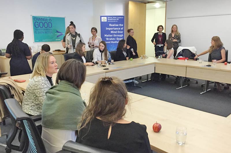 Corporate Engrossed in Yoga and Meditation Session at Accenture, London