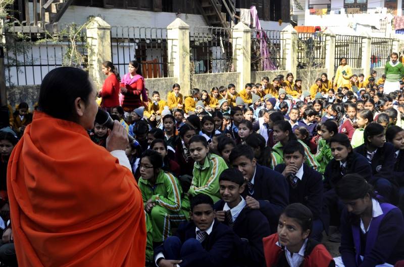 Thousands of students join DJJS Climate Saksharta - Walk to Save Himalayas in Pithoragarh city