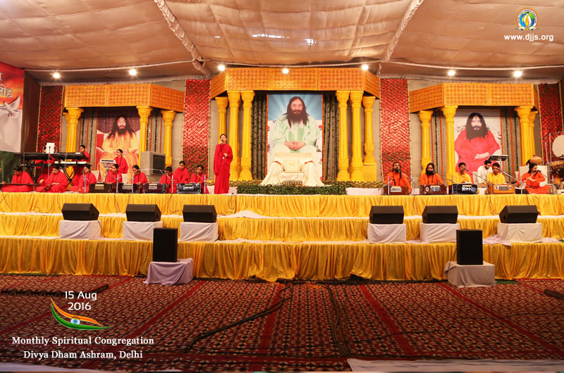 Spiritual - Patriotic Fervour in the Hearts and Minds at Monthly Spiritual Congregation, Divya Dham Ashram Delhi