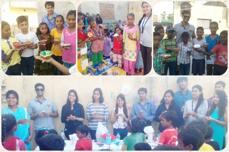Employee Engagement – Sapient CSR team celebrates Diwali with Manthan kids @ Gurugram