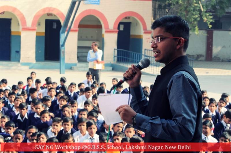 'Don’t be a puppet in the hands of drug addiction' an embark by Bodh at GBSS School, Vishwas Nagar and Laxmi Nagar | East Delhi