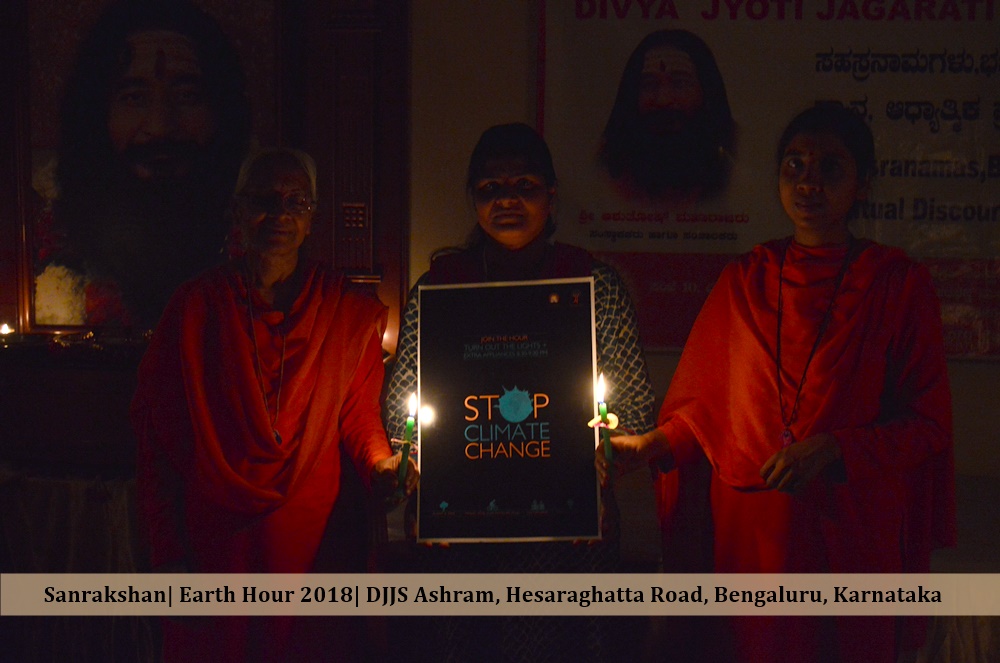 DJJS Sanrakshan goes 60+ on Earth Hour, educates people and organizes meditation to spiritually re-energize Mother Earth