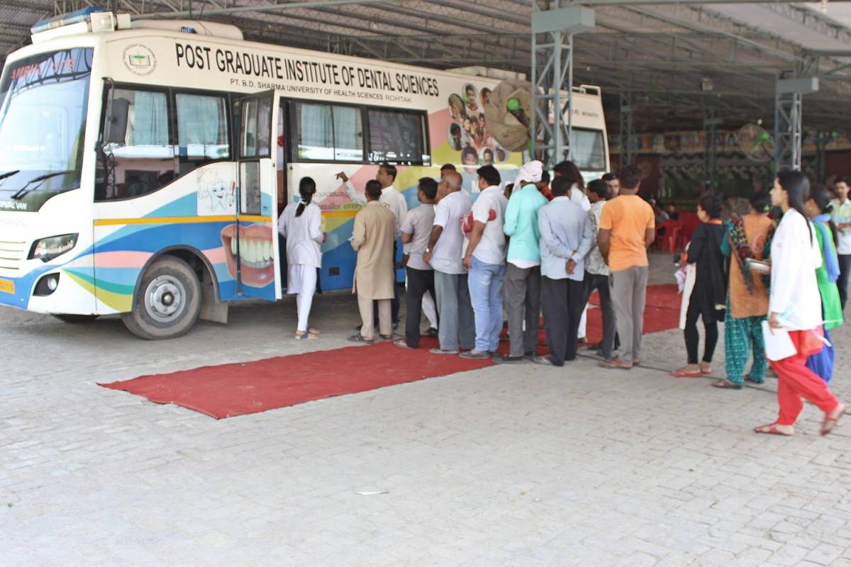 DJJS and PGIDS, Rohtak joined hands to provide respite to dental problems of rural populace