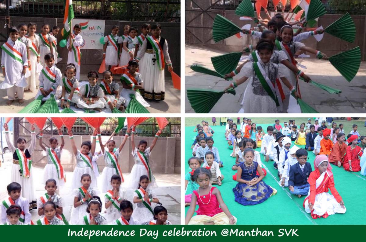 INDEPENDENCE DAY CELEBRATION across various Manthan SVK centres