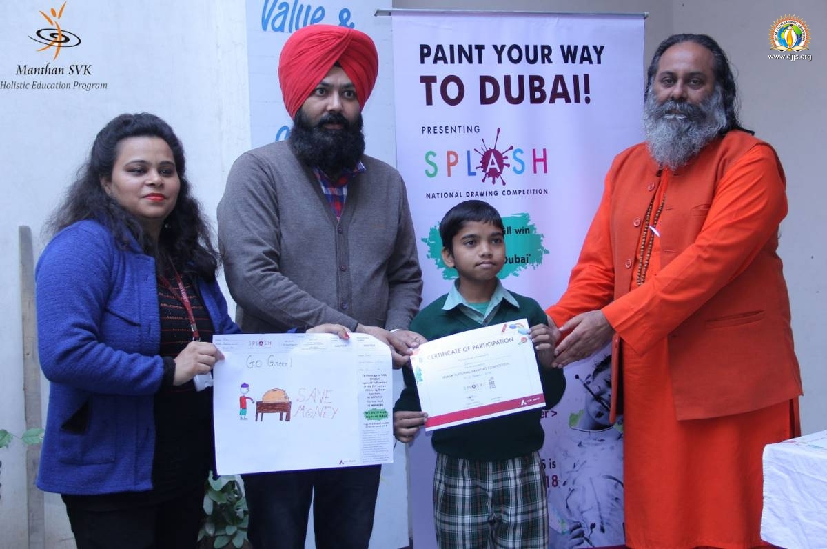 Manthanites showcase their talent in drawing competition organized by Axis bank in Gopal Nagar, Ludhiana, Punjab