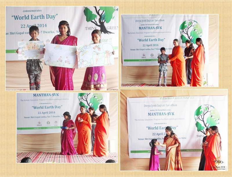Manthan -SVK students celebrate World Earth Day 2014 at Dwarka