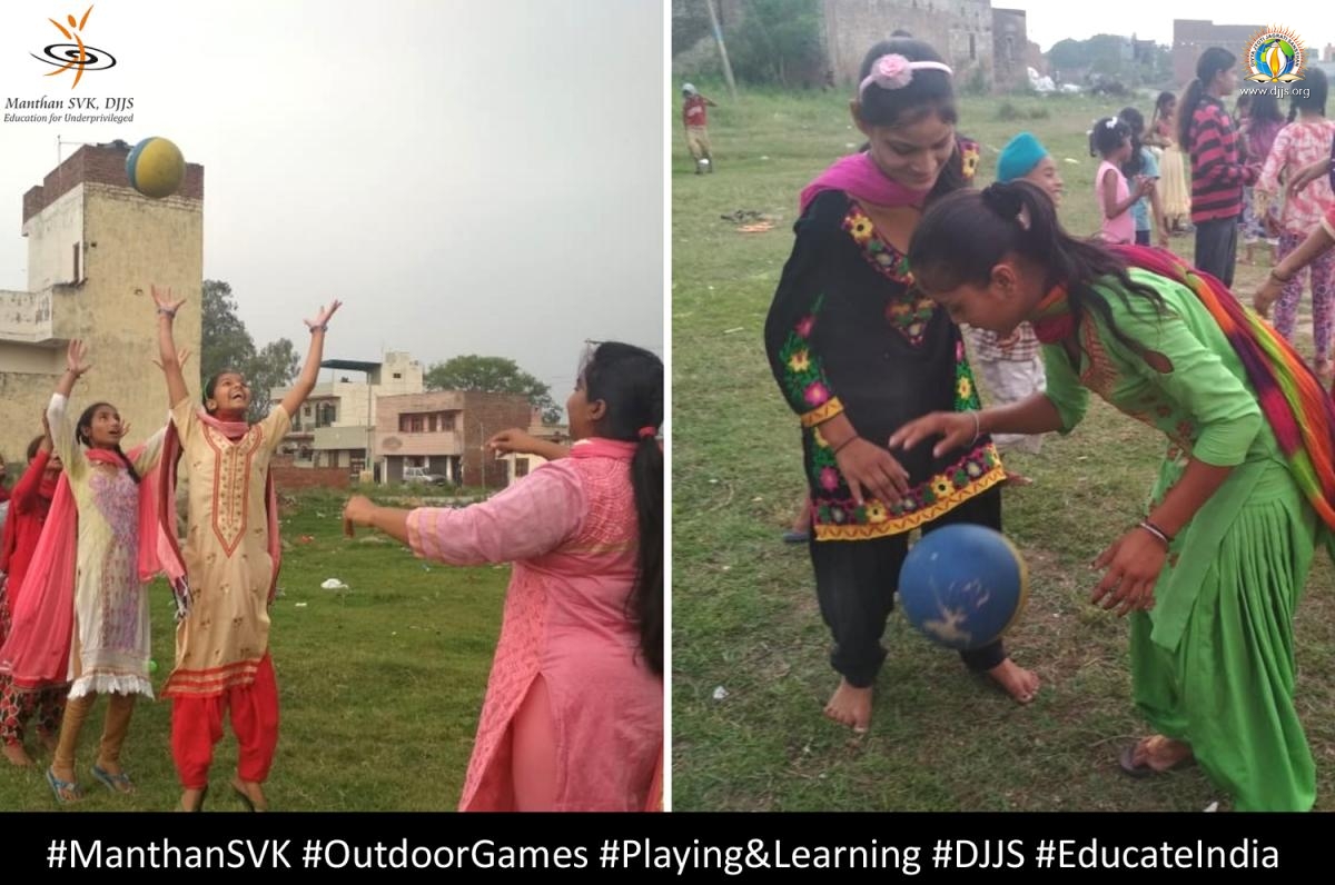 Outdoor activities conducted at Manthan-SVK for physical development of the children in the month of April 2019