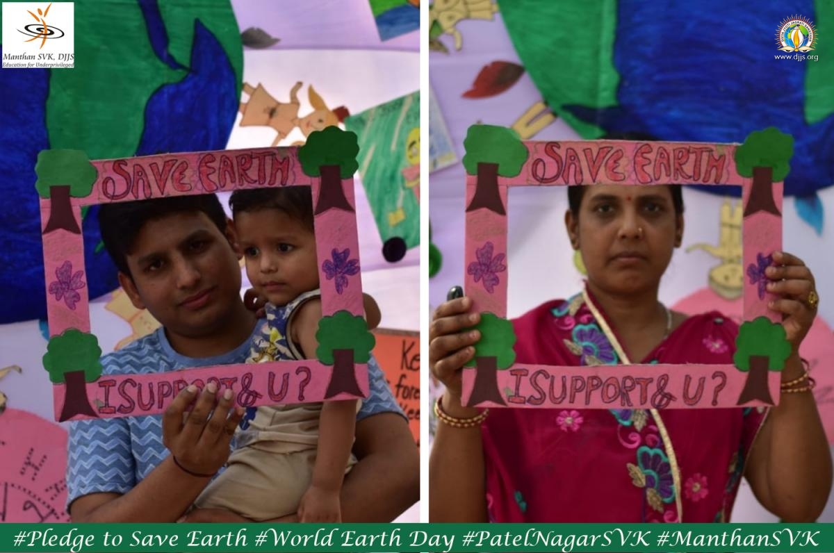 Earth day celebrated @Manthan SVK, Patel Nagar, New Delhi 