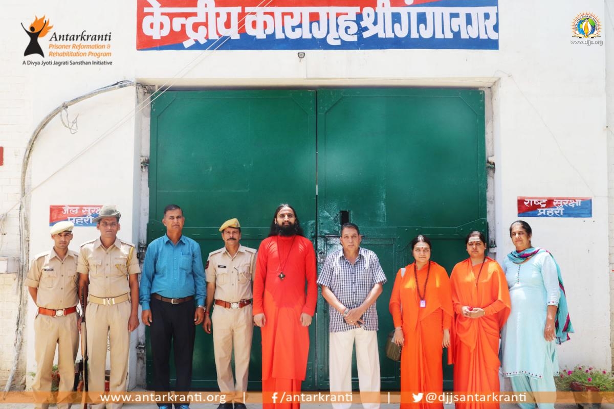 IYD celebrated in Central Jail, Sri Ganganagar with one day spiritual discourse session