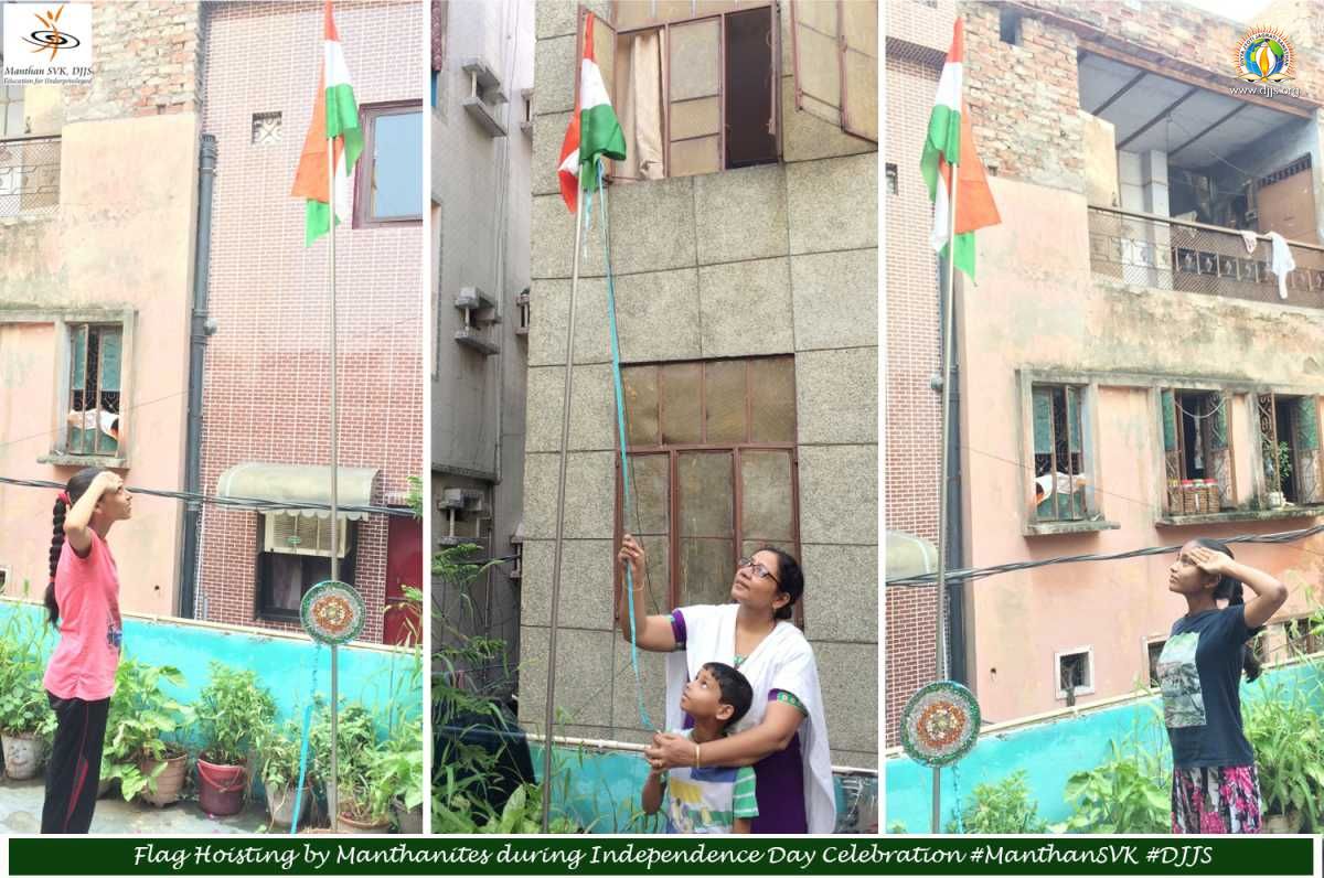 Manthan-SVK students pledged to protect and respect the Indian flag
