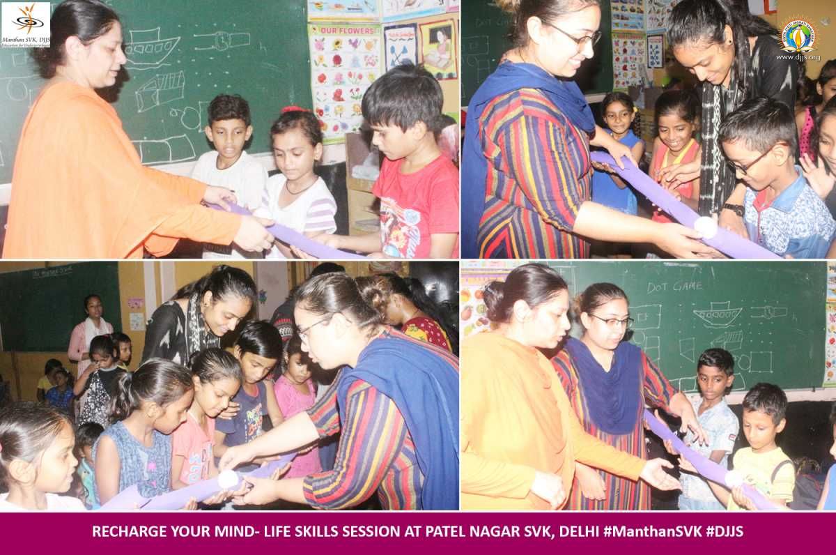Life skill session on Recharge Your Mind @ Manthan, Patel Nagar , New Delhi