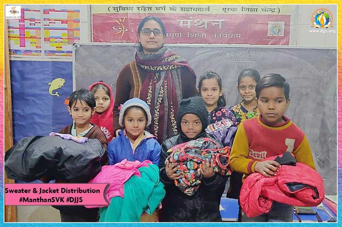 Sweaters & Jackets distributed at the centres of Manthan-SVK in Delhi, Haryana and Punjab