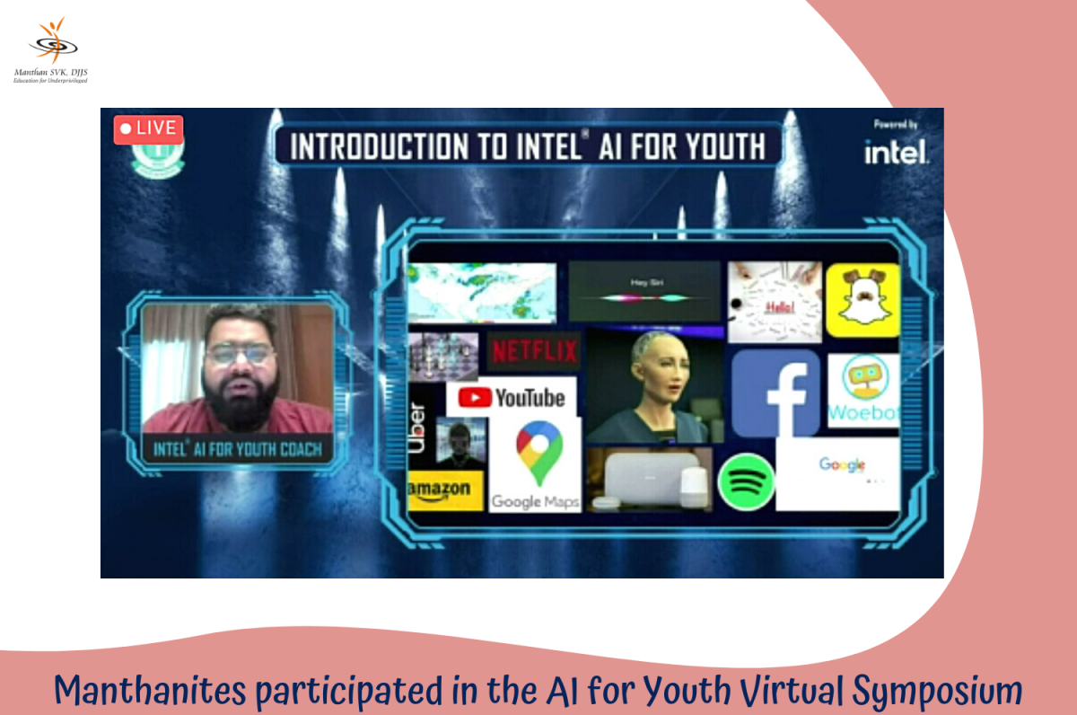 MANTHAN SVK participated in the AI for Youth Virtual Symposium organised by CBSE and INTEL