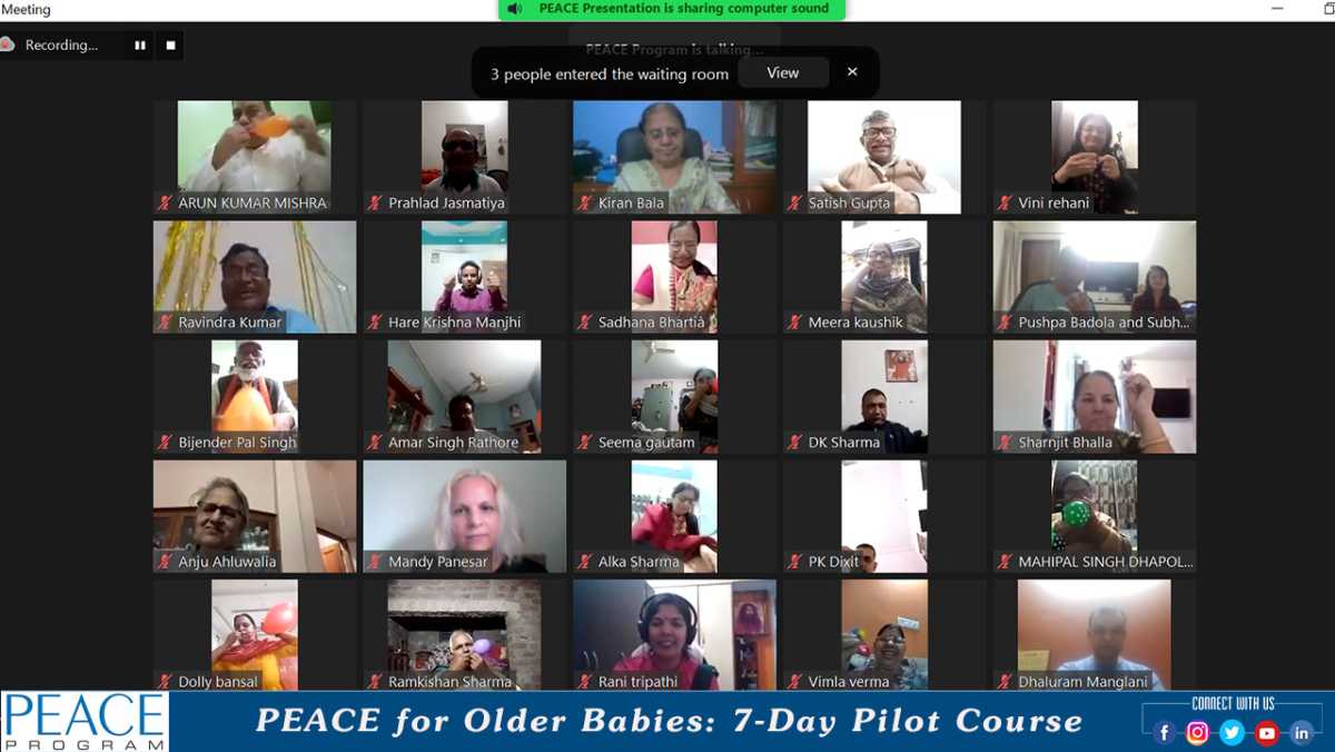 PEACE Program launched virtual Pilot Course for Senior Citizens 
