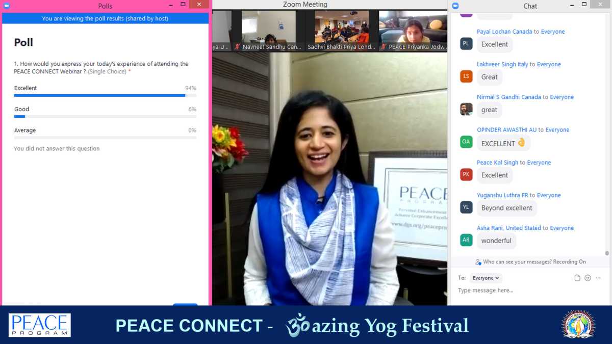 PEACE Connect organises ॐazing Yog Festival Webinars for seekers at global level 