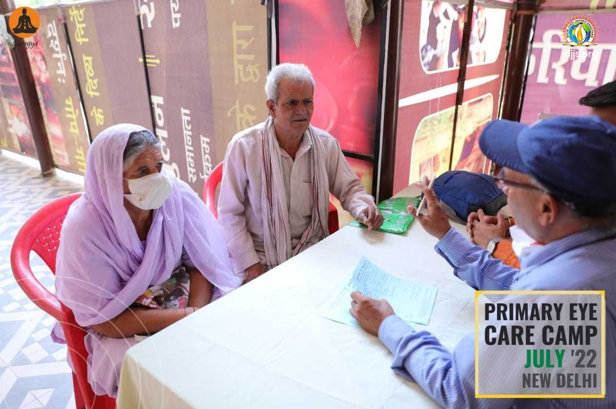 DJJS Aarogya & AIIMS held four EyeCare Camps at Primary Eye Care Centre at Divya Dham | July 2022