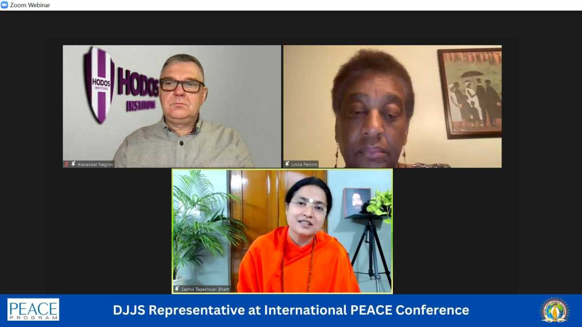 DJJS Representative participates in virtual International Peace Conference