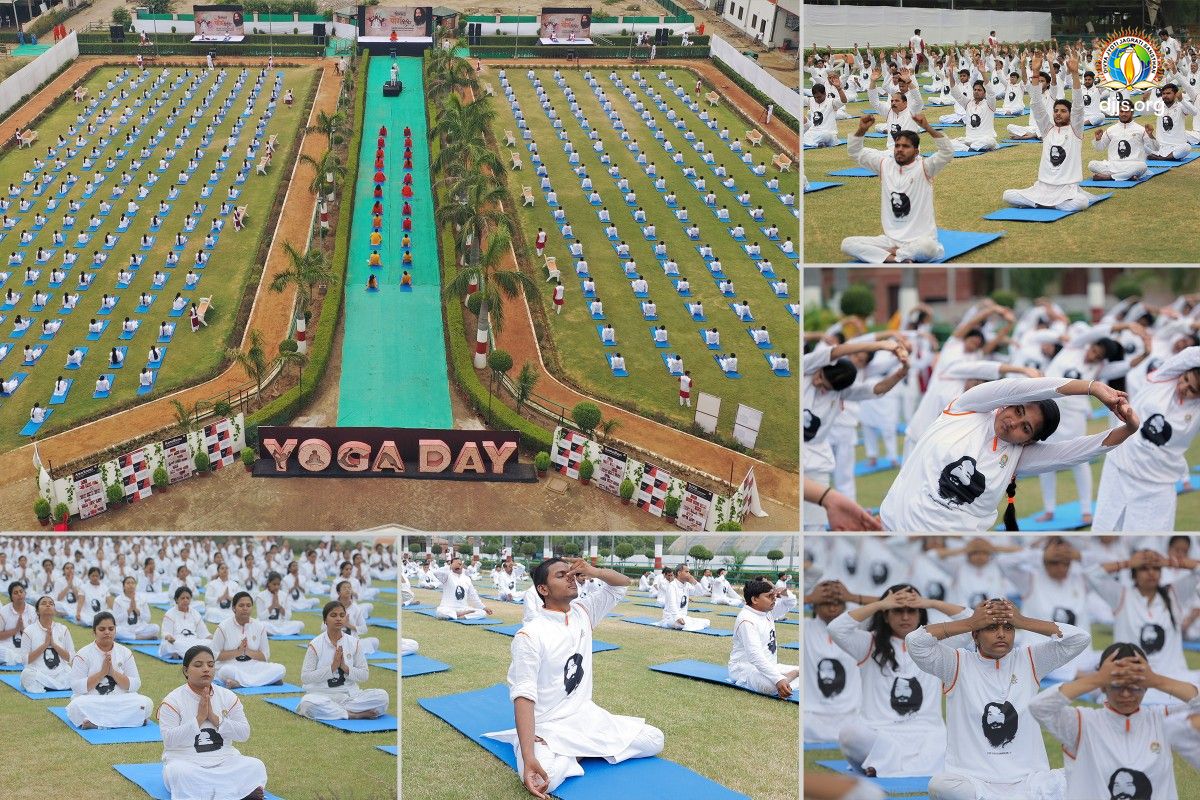 DJJS celebrated International Yoga Day 2023 at Divya Dham Ashram with 600 Participants under its Holistic Health Program - Aarogya
