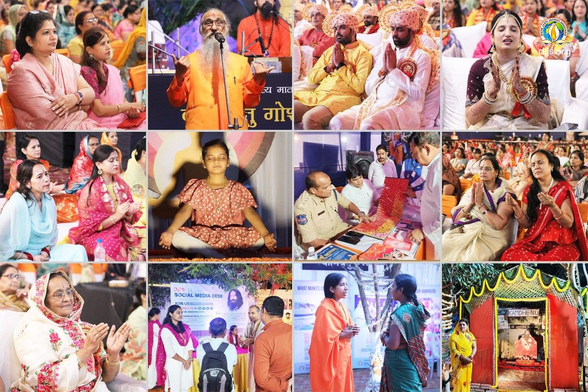 Shrimad Devi Bhagwat Katha at Hyderabad, Telangana highlighted that GOD CAN BE SEEN through the eternal science of Divine Knowledge