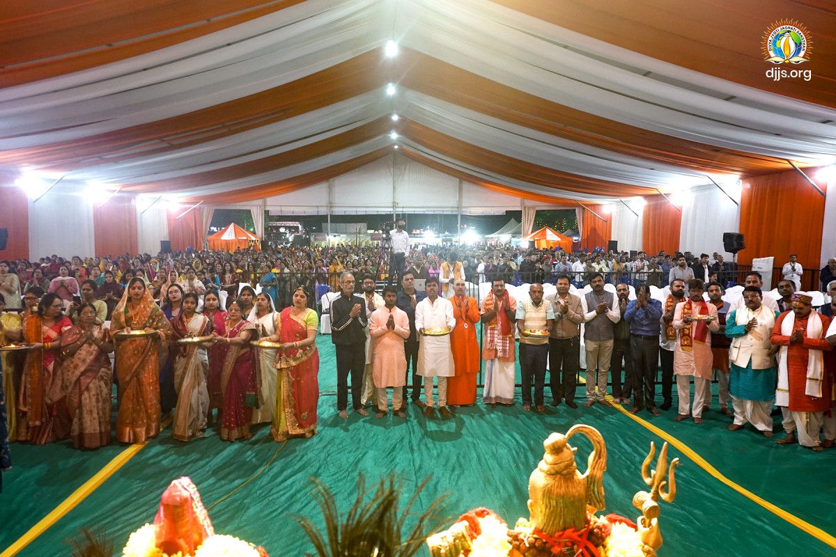 DJJS disseminated the seeds of Self-Awakening at Bhagwan Shiv Katha, Bengaluru (Karnataka)