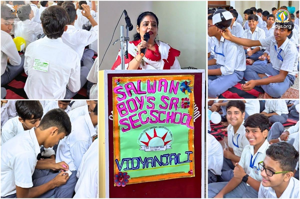 Manthan SVK Conducts Sanskarshala Workshop on Ill Effects of Drug Abuse at Salwan Boys Senior Secondary School, Rajendra Nagar, New Delhi